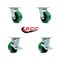 Service Caster 4 Inch Green Poly on Cast Iron Swivel Caster Set with Ball Bearings 2 Brakes SCC SCC-30CS420-PUB-GB-2-TLB-2 - alternate 3